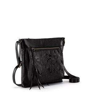 The Sak Sanibel Black leather crossbody bag
